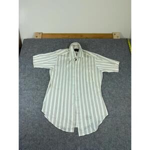 Vintage Sears Best Shirt Mens Large Short Sleeve Pointed Collar Disco 70s